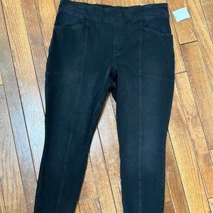 Duluth Trading Company Cotton Stretch Black Pants Women's Size 16